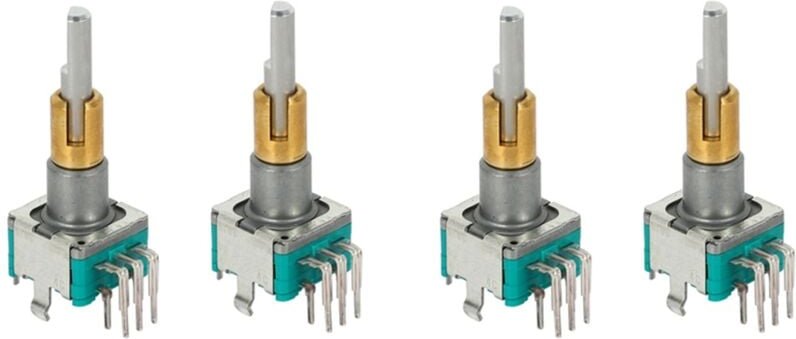 Tlily - 4 stücke EC11EBB24C03 Doppel Achsen Encoder mit Schalter 30 Position Nummer 15 Impuls 25 mm