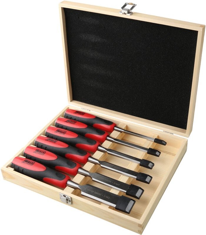 Meißelkrug-Set mit Bi-Material-Griff, 6-teilig