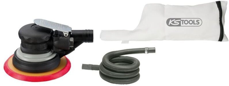 Ks Tools Grobschliff-Druckluft-Excenterschleifer mit Staubabsaugung