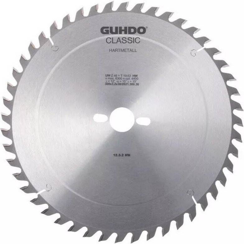 Guhdo HM-Blatt Sägeblatt 300x30 mm Z48 WZ Holz Kunststoff Gipskarton 2021.300.30