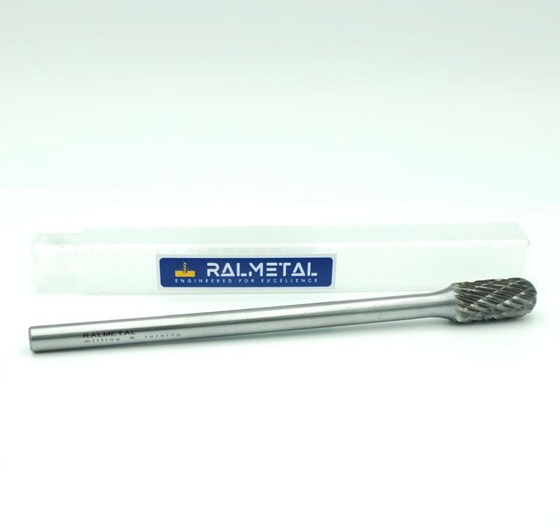 Vollhartmetall-Rotations-Zylinderfeile, abgerundet, lang, D8 x 20 x 6D x 150 mm, 60 HRC