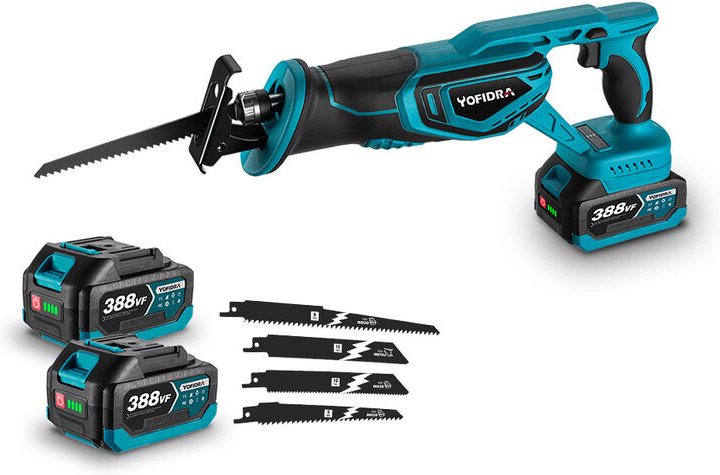 Onevan - 3000 w bürstenlose Säbelsäge, Handsäge, Säbel, Multifunktionssäge, Metall, Holz, Rohrschneiden mit 4 Klingen, K...