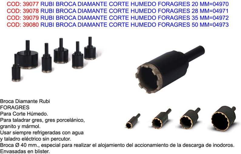 RUBI Diamantbohrer zum Nassschneiden Foragres 28 mm 04971