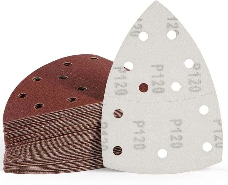 Set mit 50 Blatt Schleifpapier für Schleifmaschinen, 105 mm x 152 mm, Körnung P120, Schleifvlies, geeignet zum Schleifen...