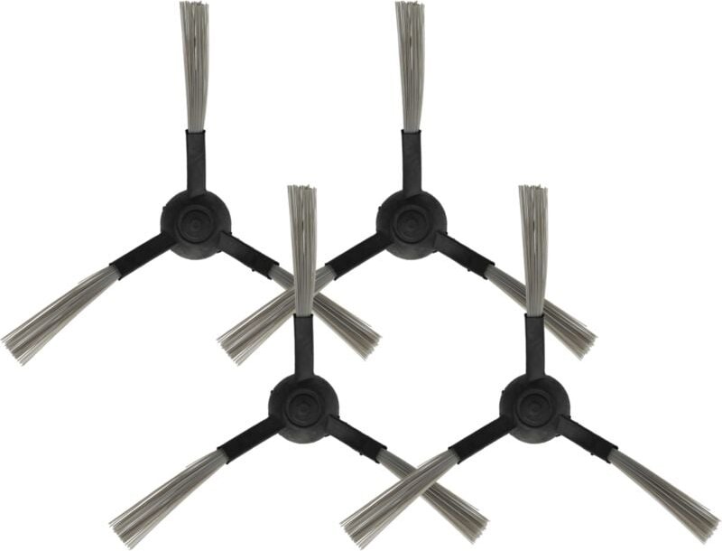 4x Seitenbürste kompatibel mit Xiaomi Viomi V2 Pro V-RVCLM21B Saugroboter - Reinigungsbürsten Set, links/rechts, schwarz...