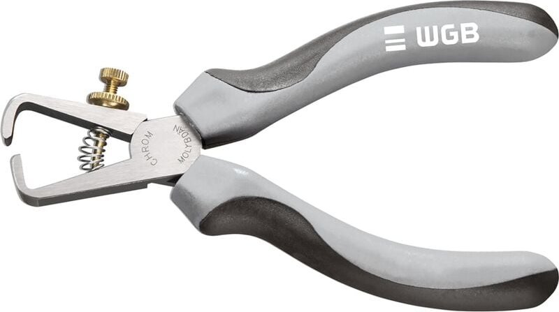 Abisolierzange 10mm2 mit Feder und Stellschraube - Kabel Abisolierer 0,6-10mm2 mit 2K-Griff, Stahl verchromt - WGB