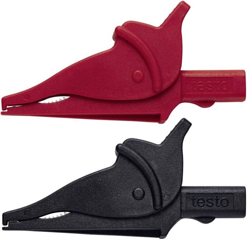 0590 0008 Krokodilklemmen-Set Buchse 4 mm cat iii 600 v Schwarz, Rot - Testo