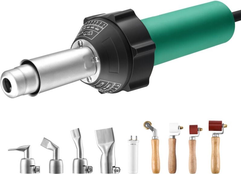 Mophorn - Heißluft-Kunststoffschweißgerät, 1600-W-Heißluftbrennerpistole, 50–650 °c (122–1112 °f) Heißluftpistolen-Schwe...