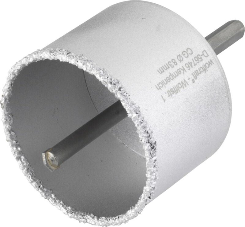 Wolfcraft - Bohrkranz ø 83 mm Hartmetall inkl. Schaft und Bohrer Ersatzakkus & Aufsätze