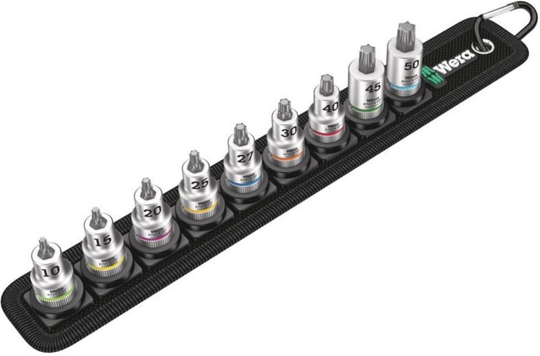 Wera - Schraubendrehereinsatz 3/8' Satz mit Haltefunktion, T10-50