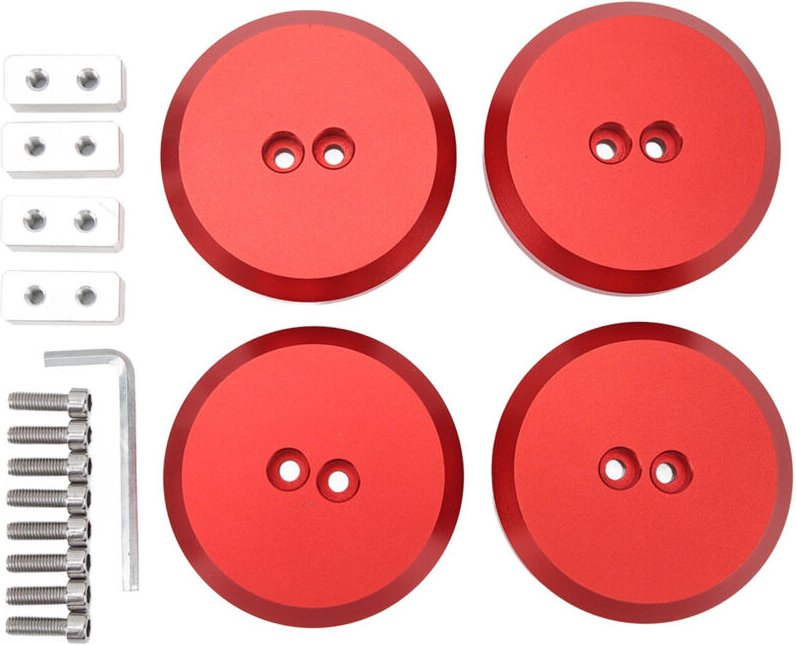 Xiuganpo Wagenheberadapter, robuste Aluminium-Bodenstütze für Chevy C5 C6 C7 C8, rot, einfache Installation für die Fahr...