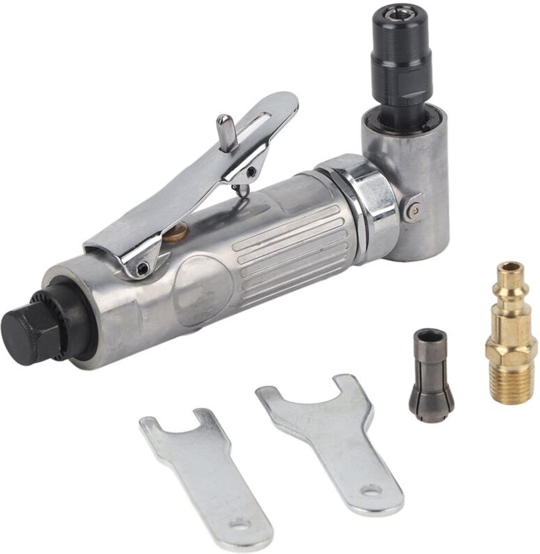 90°-Industrie-Druckluftwinkelschleifer, Yctze Schleifwerkzeug-Set Gummischleifer 90°-Druckluftwinkelschleifer Mini-Druck...