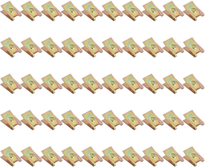 Tlily - 50 stücke Bronze Tone Frühling Metall Auto Tür Panel Schraube U-Typ Clips