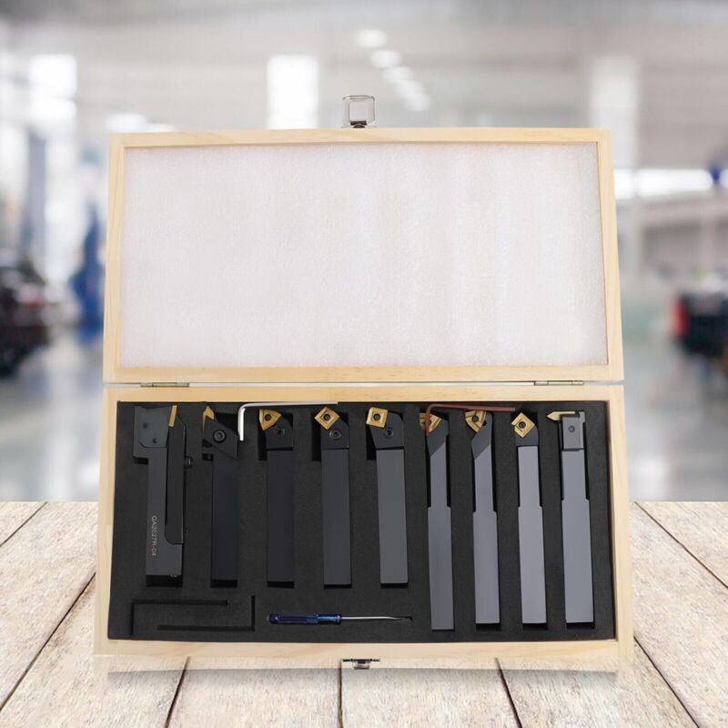 9 Stk Drehmeißel Set 20x20mm Drehstahl Klemmhalter Bohrstange Wendeschneidplatte Wendeschneidplatte Klemmhalter Drehmeiß...