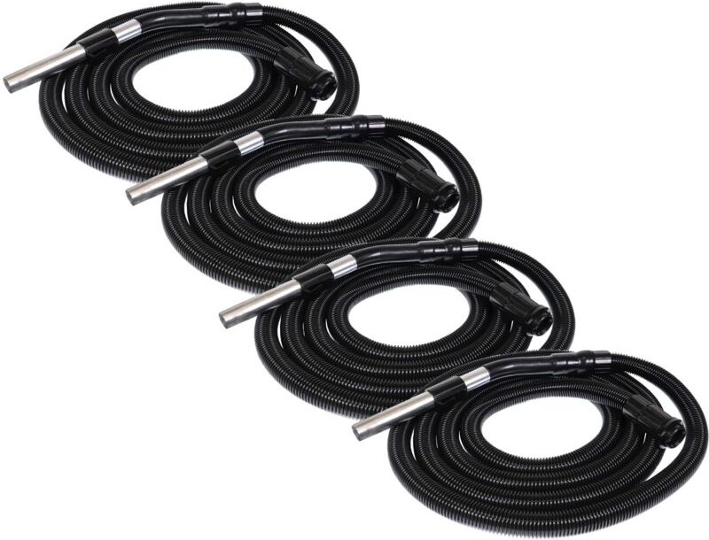 vhbw 4x Ersatz Schlauch kompatibel mit Electrolux Z 302, Z 310, Z 320, Z 320 - Z 325, Z 312 Staubsauger - 5 m, Handgriff...