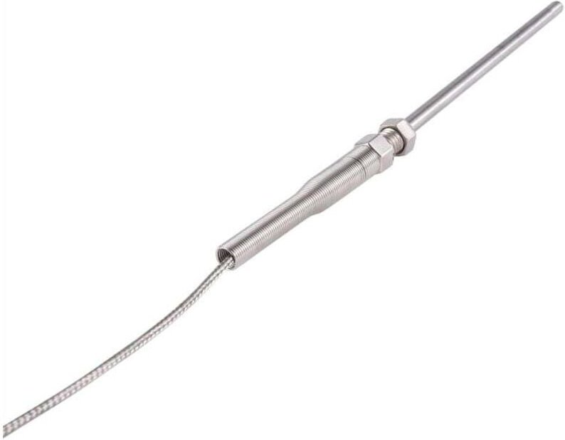 Pt100 RTD-Temperaturfühler, Stahlkabel, 2 m 98 mm, 3 Drähte, -50 bis 400 °C