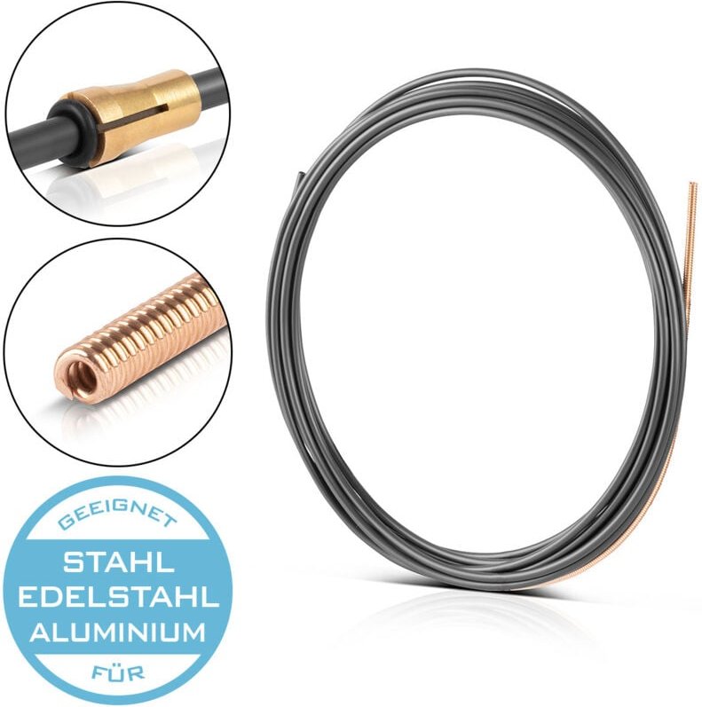 STAHLWERK Carbonseele Drahtführung 5 m für MIG MAG Brenner AK15 MB15 AK25 MB25