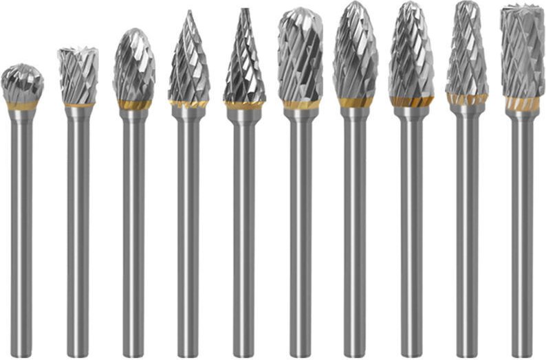 Packung mit 10 doppelt geschlitzten Rotationsfeilen-Schleifköpfen, für Heimwerkerarbeiten, Holzschnitzerei, Metallpolitu...