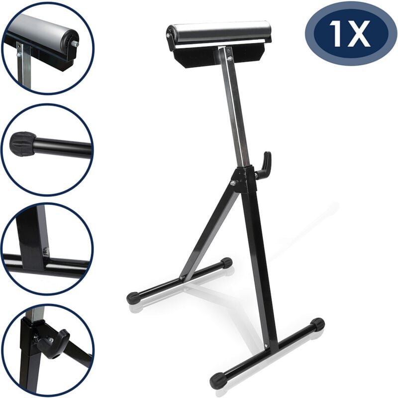 Wolketon Rollenböcke 1er Set 68-108CM höhenverstellbar Rollbock Rollenbock Werkbank - 1 Rollenböcke.90 kg Tragkraft. 30c...