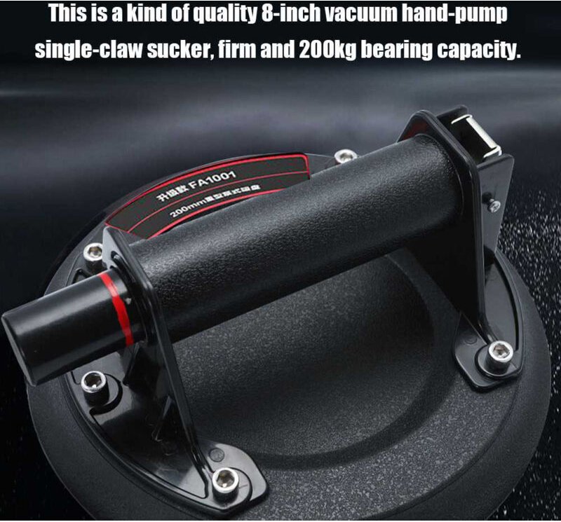 8-Zoll-Vakuumsaugnapf, 200 kg Tragkraft, Schwerlast-Glasheber zum Anheben von Glas und Granit