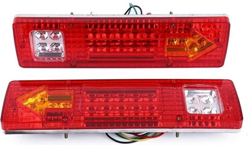 Für 12-Volt-Rückleuchten (2 x 12V 19 LEDs) – Rücklicht, Bremslicht, Blinker – für Pkw und Lkw – Rote LED-Rückleuchten, B...