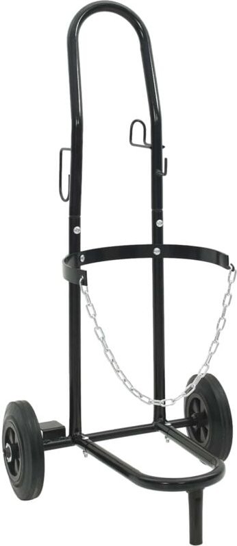 Handwagen Schwarz und Rot 49 x 49 x 101 cm Stahl vidaXL