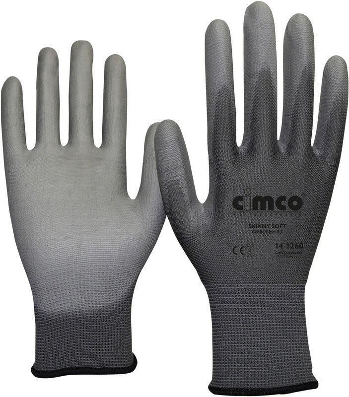 Skinny Soft grau 141260 Nylon Arbeitshandschuh Größe (Handschuhe): 9, l en 388 1 Paar - Cimco