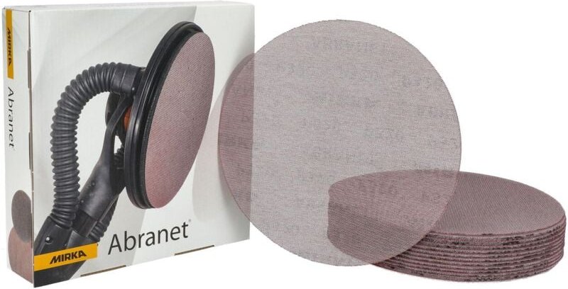 Abranet Netz-Schleifscheiben ø 225 mm Klett / Korn P320 / 25 Stk / zum Schleifen von Holz, Spachtel, Lack, Kunststoff / ...