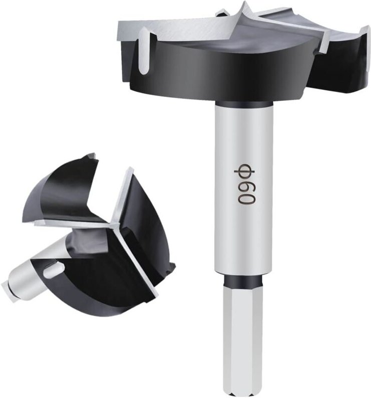 60 mm Hartmetall-Forstnerbohrer für Hartholz, Holzbohrer, Forstnerbohrer für Holz, Holzschneider, Werkzeugsatz für Holz,...