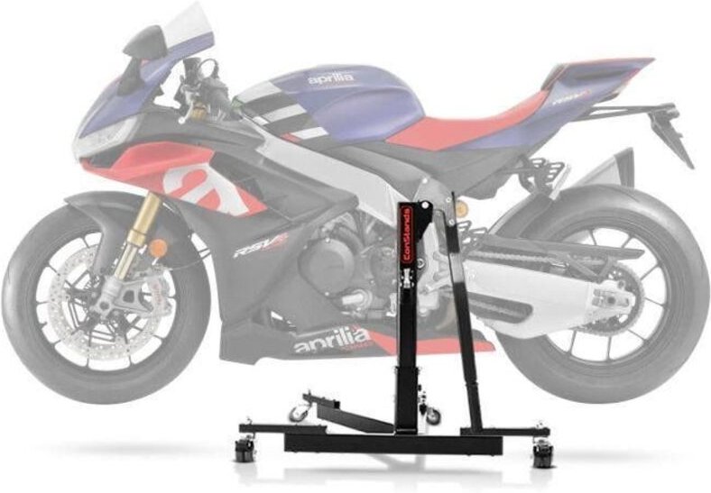 Zentralheber Motorrad - ConStands Power-Evo - Kompatibel mit Aprilia RSV4 Factory 2021 - 300 kg - Doppelrollen