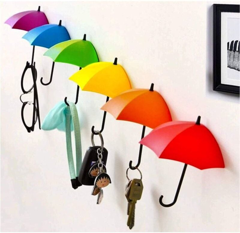 Linghhang - 6er-Pack robuste Klebehaken, dekorative Haken zur Wandmontage und multifunktionaler Original-Aufhängehaken u...