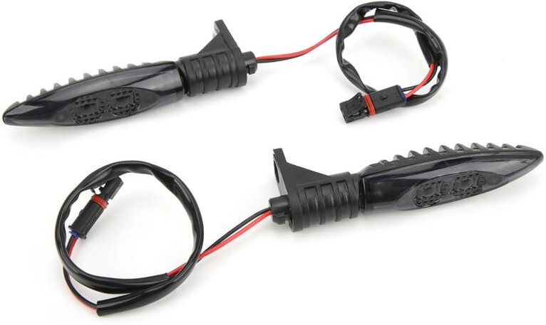 Paar 12V Ersatz-LED-Blinker vorne für S1000RR R1200GS F800GS, schwarze Linse.