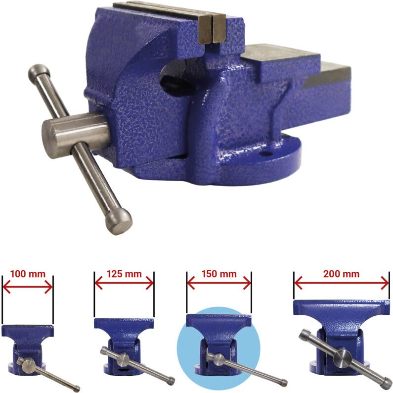 Bituxx Schraubstock Handschraubstock Werkbank Werkstatt 150 mm mit Amboss