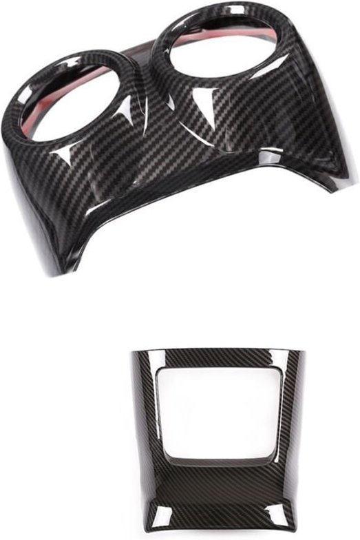 Tlily - Dekorativer Rahmen für die Hintere AbluftöFfnung Des Autos Stelvio 2017-2020 Carbon