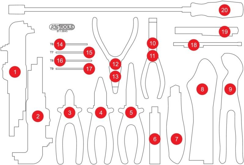 Ks Tools Leere Schaumstoffeinlage zu 811.0045