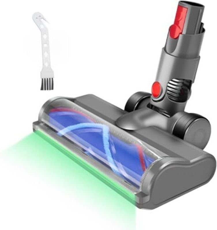 Bürste für Dyson V12 Detect Slim und V10 Digital Slim Staubsauger, Zubehörbürste für Hartböden mit LED-Beleuchtung, Dire...