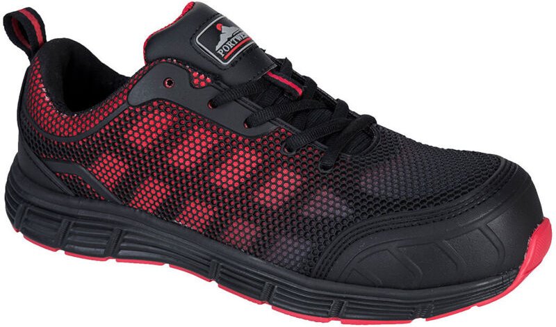 Portwest Sneaker Compositelite Ogwen S1p Farbe: Schwarz/Rot Größe 36