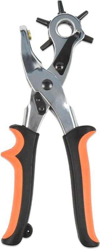 Csparkv - Lederstanze, Lochzange, Lochzange, Lochergeräte, mit 6 auswechselbaren Lochgrößen, für Gürtel, Leder, Heimwerk...