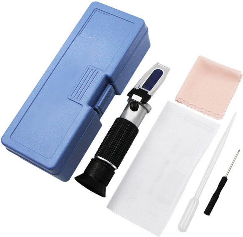 Tragbares Handrefraktometer, Messbereich 0-32 %, hochpräzises Brix-Messgerät zur Bestimmung des Zuckergehalts in Lebensm...