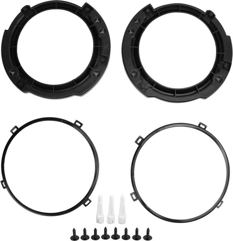 18 cm runder Scheinwerfer-Befestigungsring-Satz mit schwarzem Metall-Ersatzring für Jeep Wrangler JK 2007-2017