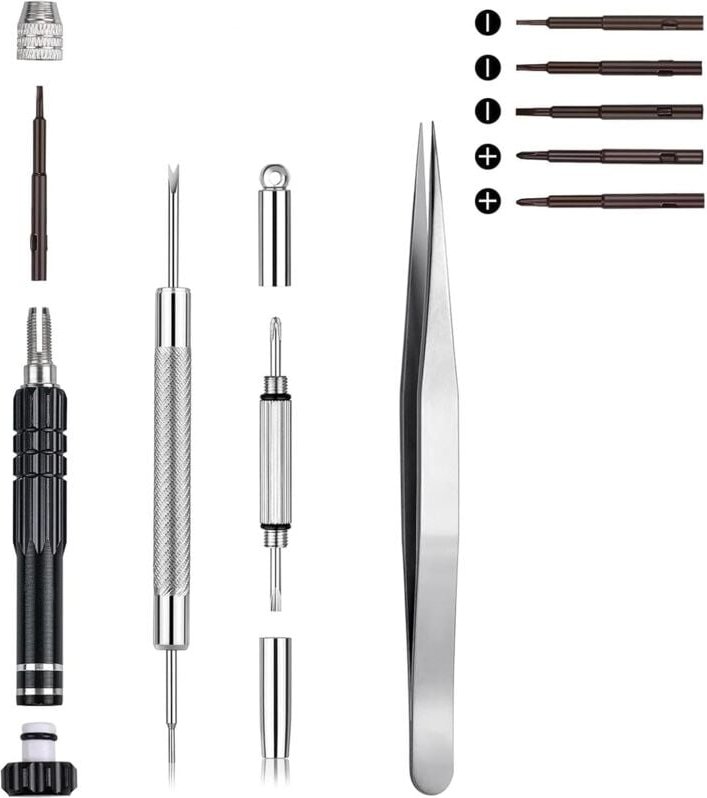 Uhren Präzision Schraubendreher Set, 9 Stück Präzisions Schraubendreher für Uhren Brillen Schmuck, Uhrmacherwerkzeug Min...