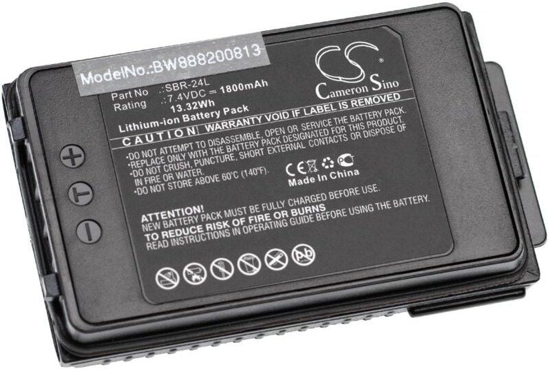 vhbw Akku kompatibel mit Yaesu FT-70D, FT-70DR, FT-70DS Funkgerät, Walkie Talkie (1800mAh, 7,4V, Li-Ion)