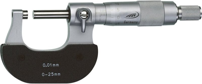 Helios Preisser - 0800501 Bügelmessschraube 0 - 25 mm Ablesung: 0.01 mm din 863-1