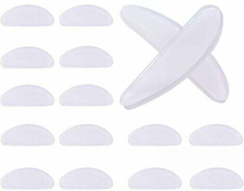 10 Paar selbstklebende Nasenpads aus Silikon, rutschfeste Nasenpads für Brillen, Sonnenbrillen, Sehbrillen (Transparent,...