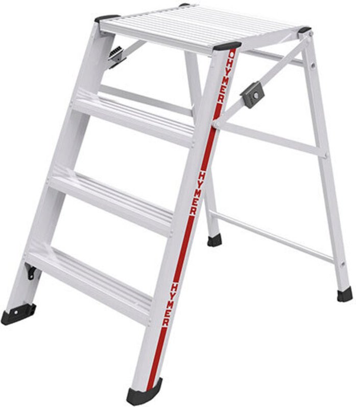 Industrietrittleiter mit 4 Stufen – Beschichtung R11 – Maximale Höhe 2,92 m - 603604