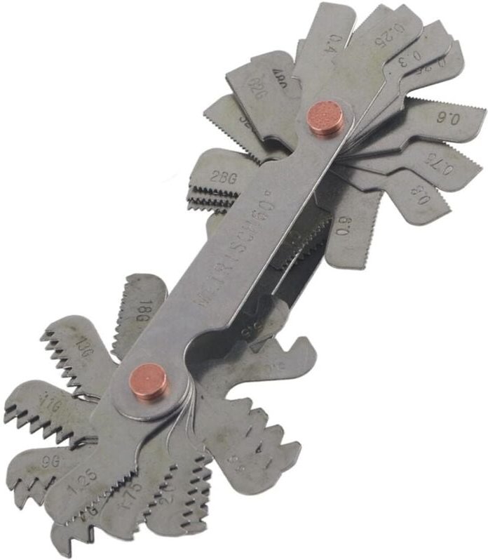 CCYKXA 52-teiliges Gewindemessgerät aus Edelstahl, 60- und 55-Grad-Gewindemessgerät, Messwerkzeug, metrisch + imperial (...