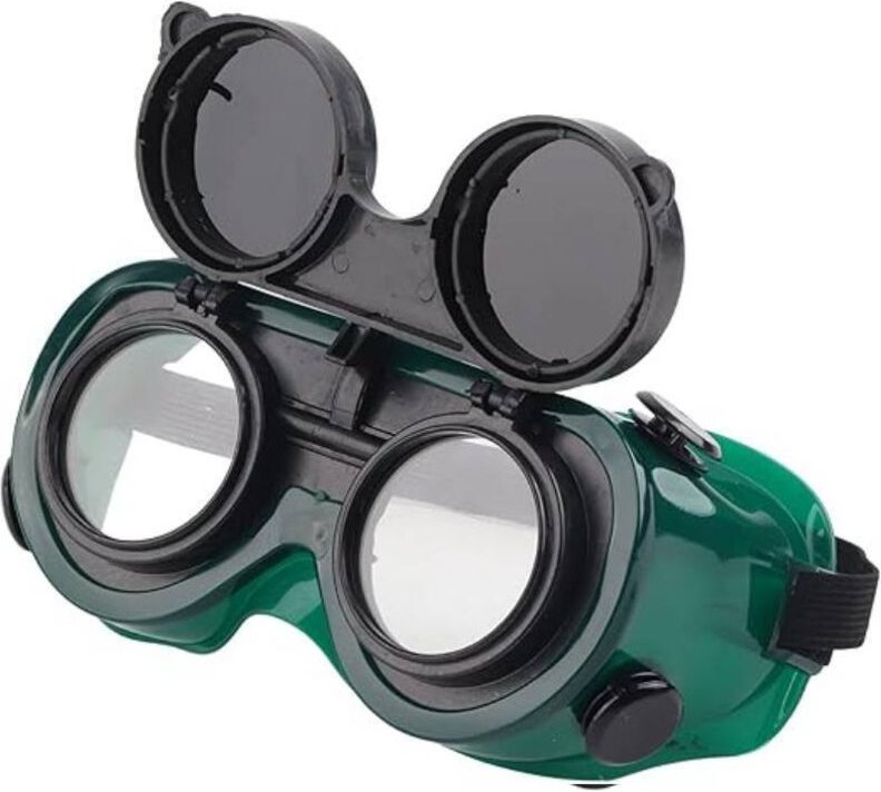 Schweißerbrillen mit hochklappbaren Gläsern, Schutzbrillen mit 50-mm-Gläsern, Schutzbrillen zum Schweißen, Hartlöten und...