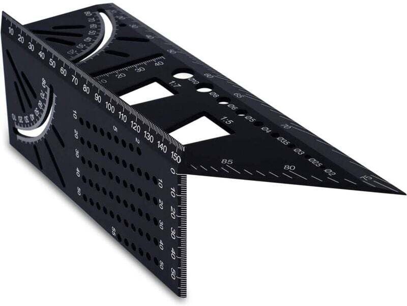 1 Stück 3D-Aluminiumwinkel, Zimmermannswinkel 90° bis 45°, geeignet für Ingenieure und Zimmerleute