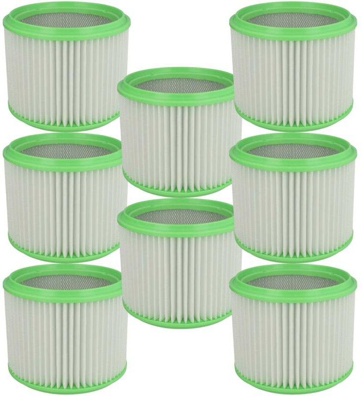 8x Faltenfilter kompatibel mit Gisowatt ass 20 -35, ass 20 35 Brico Phenix, ass 35, ass 20 Staubsauger - Patronenfilter,...