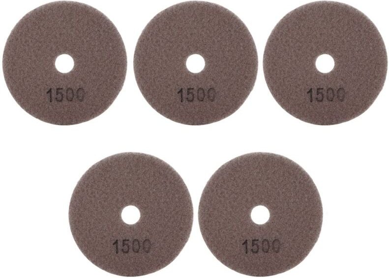 Stück 4-Zoll-Nasspolierpads, Nassschleifscheiben zum Polieren von Granit, Stein, Beton und Marmor (Körnung 1500)